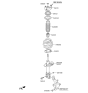 Diagram for 2014 Kia Cadenza Bump Stop - 546263R000