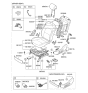 Diagram for 2013 Kia Cadenza Air Bag Control Module - 889103R500