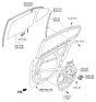 Diagram for 2013 Kia Cadenza Window Regulator - 834013R000