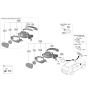 Diagram for Kia Sedona Car Mirror - 851013X100