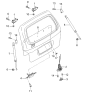 Diagram for Kia Sedona Tailgate Handle - 0K55262410B