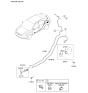 Diagram for Kia Forte Fuel Door Release Cable - 815901M200