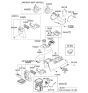 Diagram for 2011 Kia Rondo Center Console Base - 846201D2005U