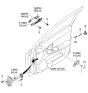 Diagram for 2009 Kia Spectra SX Door Handle - 826502F000