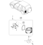 Diagram for 1997 Kia Sephia Fog Light Bulb - M997013270