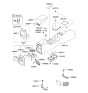Diagram for 2008 Kia Spectra SX Center Console Base - 846202F400VA