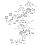 Diagram for Kia Niro Exhaust Hanger - 287623B000