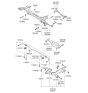 Diagram for 2007 Kia Sedona Axle Beam Mount - 552154D001