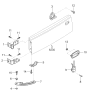 Diagram for 2001 Kia Sportage Door Lock - 0K01A62310B