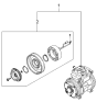 Diagram for 1998 Kia Sportage A/C Compressor - 0K01B61450B