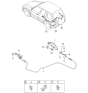 Diagram for Kia Sportage Fuel Door Release Cable - 0K01856820