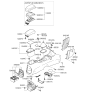 Diagram for 2005 Kia Sportage Center Console Base - 846111F000WK