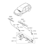 Diagram for 2007 Kia Sportage Wiper Blade - 983601F000
