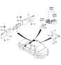 Diagram for 2001 Kia Rio Car Mirror - 0K2AC69123