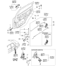 Diagram for 2002 Kia Rio Window Regulator - 0K30C72560C