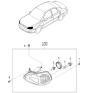 Diagram for 1997 Kia Sephia Fog Light Bulb - M997038605