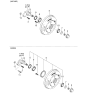 Diagram for 2001 Kia Rio Wheel Bearing Dust Cap - 0G03026071