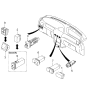 Diagram for 2003 Kia Rio Blower Control Switches - 0K30A66460C