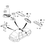 Diagram for 2001 Kia Rio Car Mirror - 87631FD000