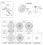Diagram for 2015 Kia Rio Wheel Cover - 529601W150