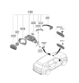 Diagram for Kia Sportage Car Mirror - 85110L1000