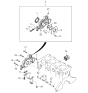 Diagram for Kia Spectra Oil Pump Gasket - 0FE1H14122B