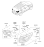 Diagram for 2010 Kia Sportage Back Up Light - 924063W000