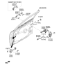 Diagram for Kia Optima Hybrid Door Latch Cable - 81371D4000