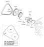Diagram for Kia Spectra SX Water Pump Pulley - 2522123020