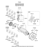 Diagram for Kia Spectra5 SX Crankshaft Thrust Washer Set - 2102023201