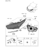 Diagram for Kia Sorento Headlight Cover - 92140J7000