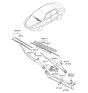 Diagram for 2007 Kia Sorento Wiper Blade - 983613F000