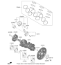 Diagram for Kia Carnival Crankshaft Thrust Washer Set - 210203N500