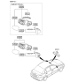 Diagram for 2005 Kia Rio Car Mirror - 876111G000