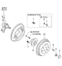 Diagram for 2001 Kia Sephia Wheel Hub - 0K20226150