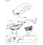 Diagram for Kia Stinger Headlight Cover - 92140G6000