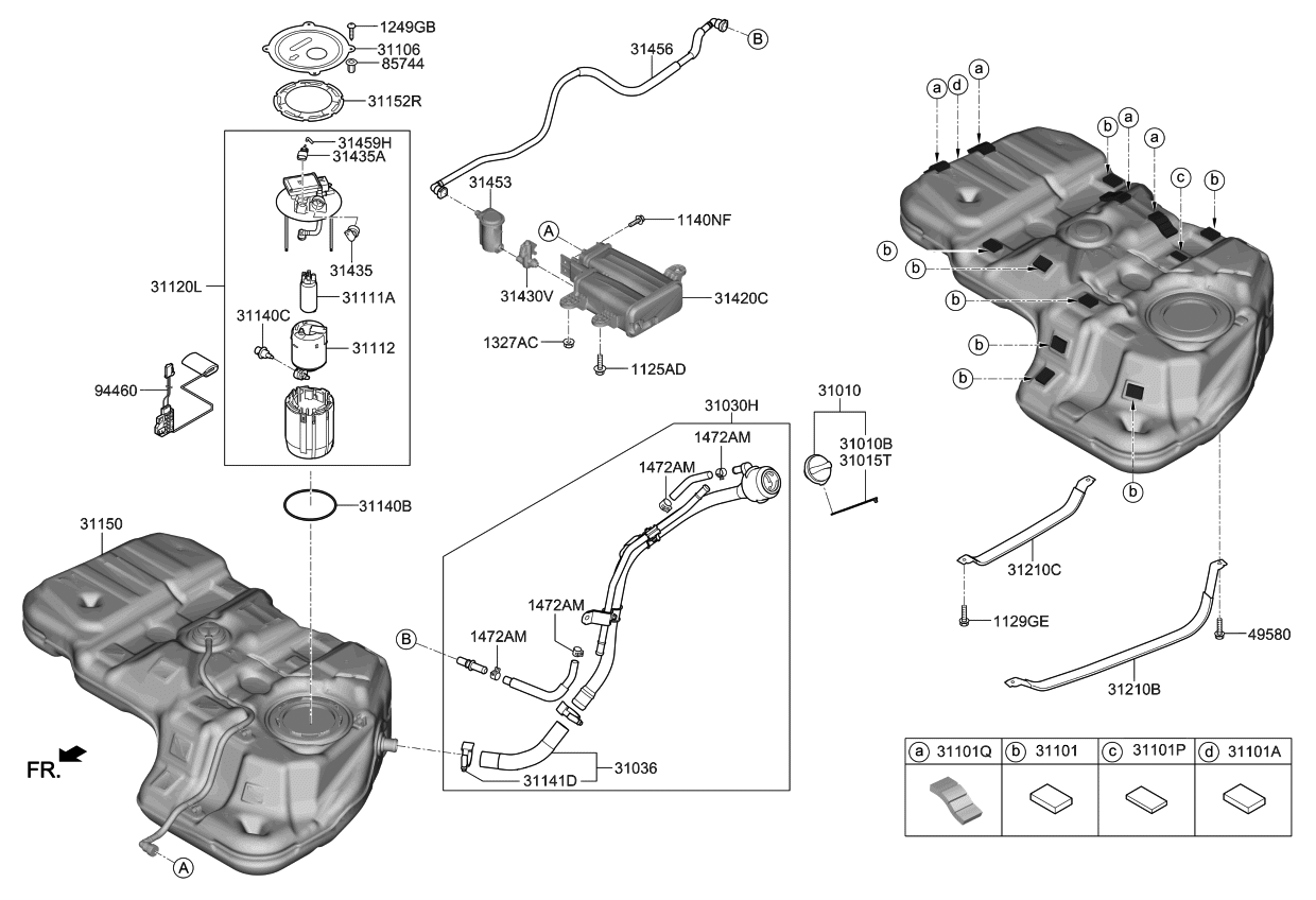 94460C5050 Genuine Kia SENDER ASSEMBLYFUEL PUMP