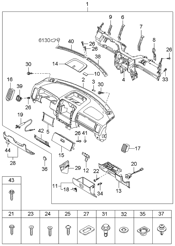 2003 Kia Sedona Dashboard & Related Parts - Kia Parts Now