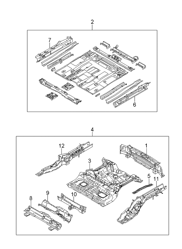 2006 Kia Sportage Produced Before SEP.2006 Panel-Floor