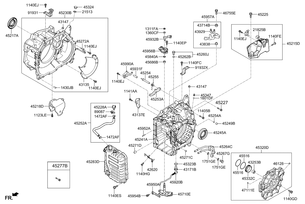 452802F000 - Genuine Kia COVER-VALVE BODY