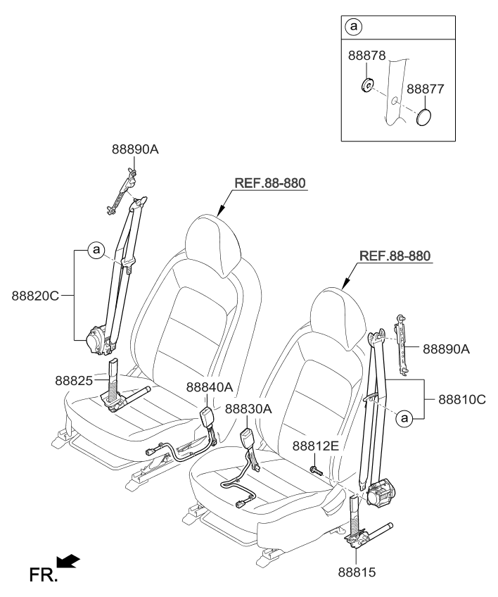 2017 Kia Forte Belt-Front Seat - Kia Parts Now