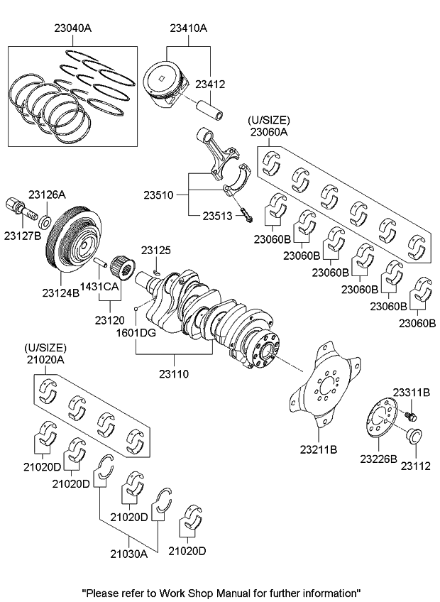 2312437520 - Genuine Kia PULLEY-DAMPER