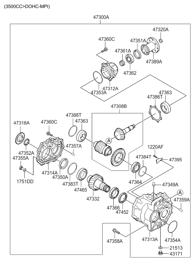 473003B600 - Genuine Kia TRANSFER ASSEMBLY