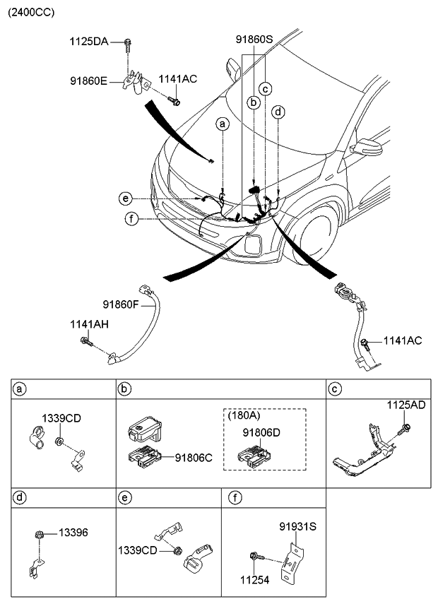 918511U500 - Genuine Kia WIRING HARNESS-BATTERY