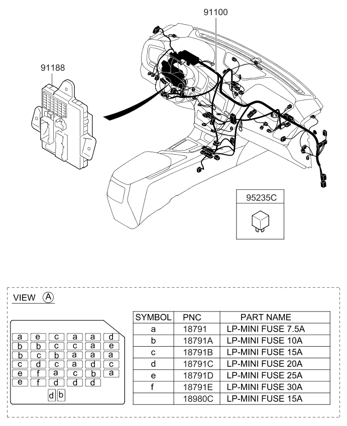 911422T010 - Genuine Kia WIRING ASSEMBLY-MAIN