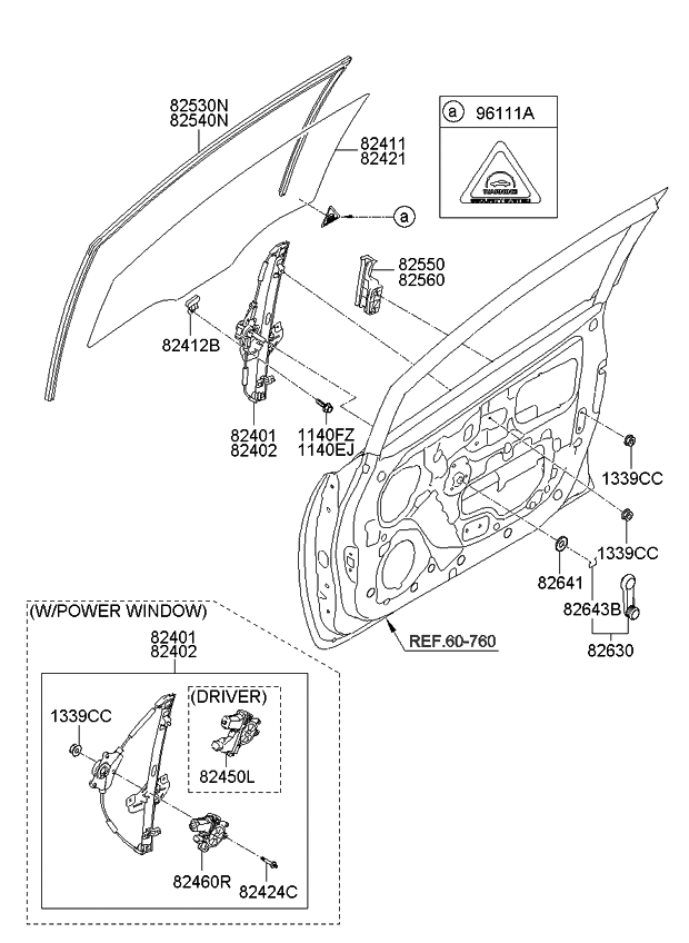 2013 Kia Rio Front Door Window Regulator & Glass - Kia Parts Now