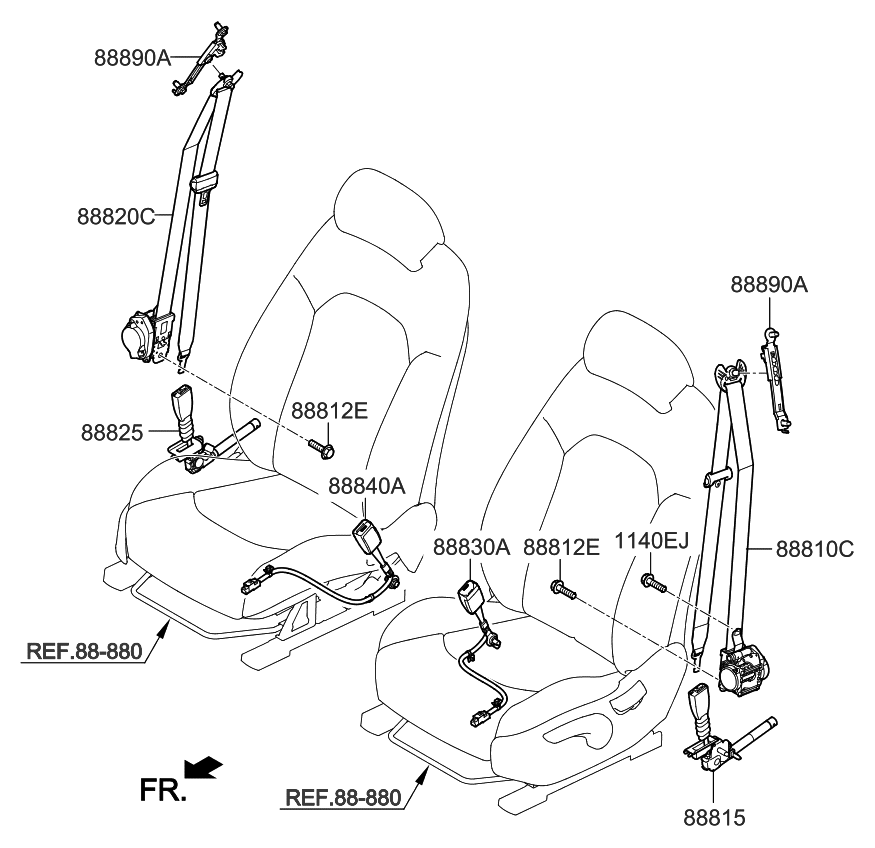 2020 Kia Sportage Belt-Front Seat - Kia Parts Now