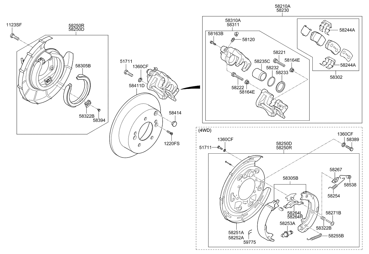 584113A300 - Genuine Kia DISC-REAR BRAKE