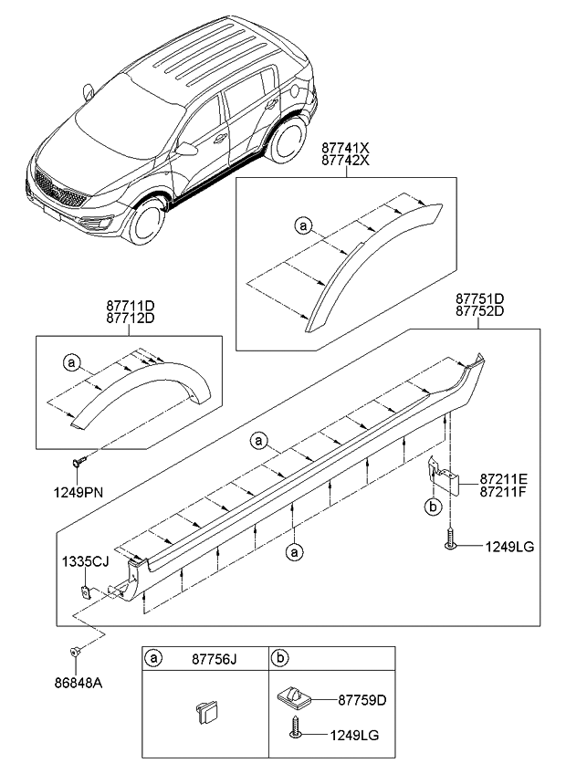 2014 Kia Sportage Body Side Moulding - Kia Parts Now