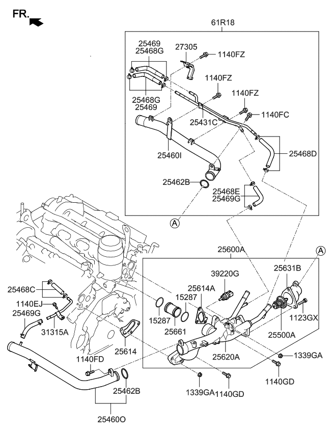 [DIAGRAM] 2003 Kia Sorento Coolant Hoses Diagram Behind Engine